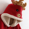 Cartoon Reindeer Pompon Embellished Cloak